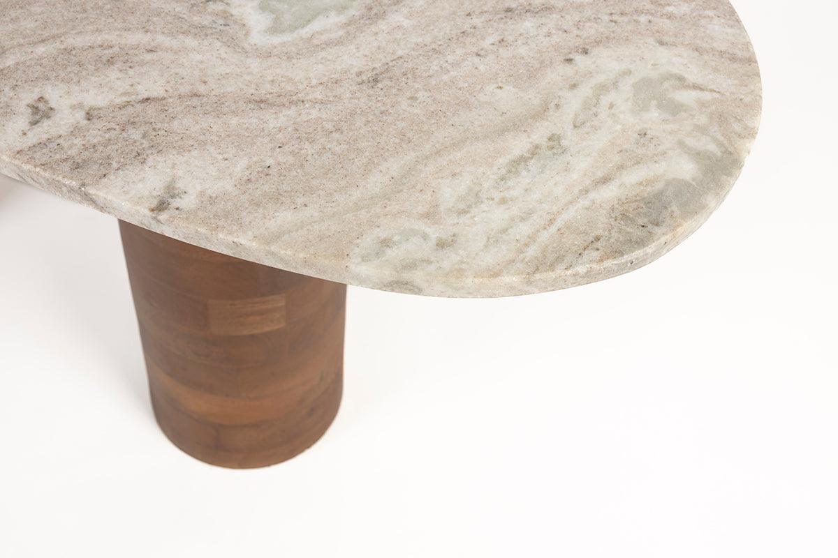Kouk Marble/Mango Wood Coffee Table - WOO .Design