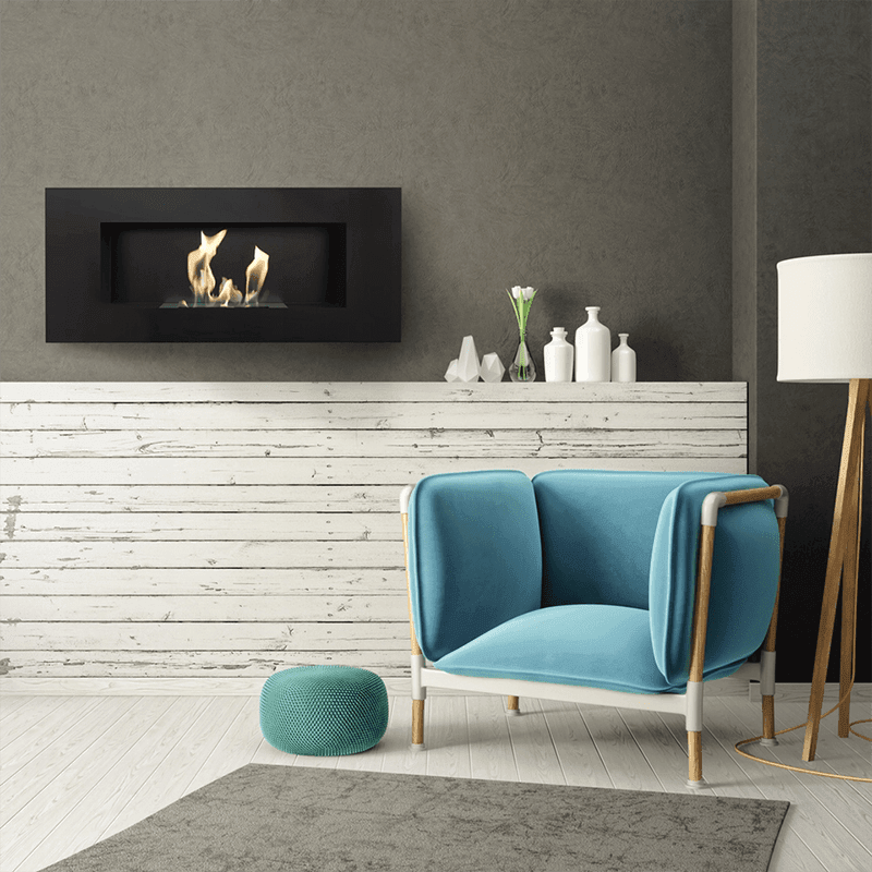 Delta 2 Black Bio Fireplace