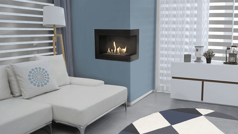 Delta 700 Corner Right Bio Fireplace