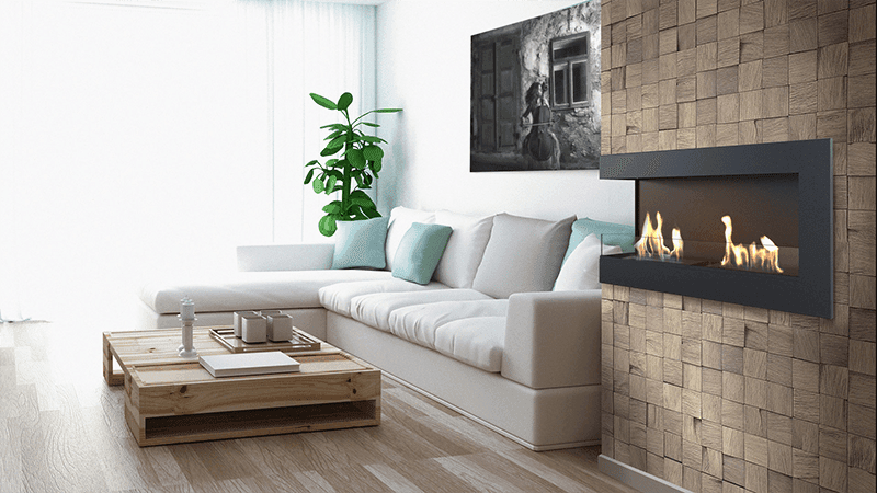 Delta 900 Corner Right Bio Fireplace