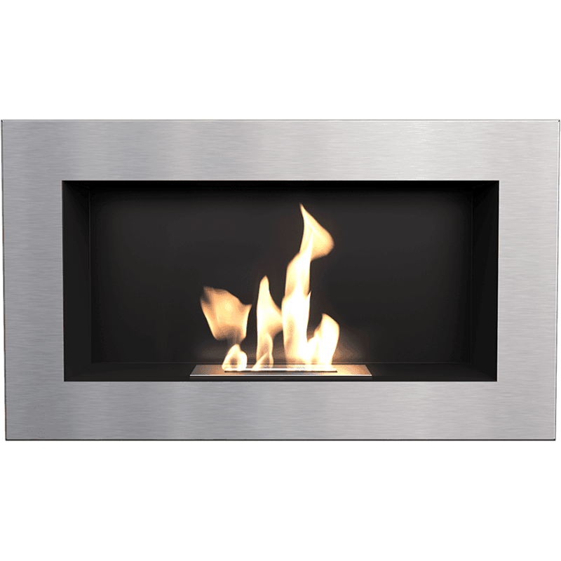 Golf Brushed Chrome Bio Fireplace