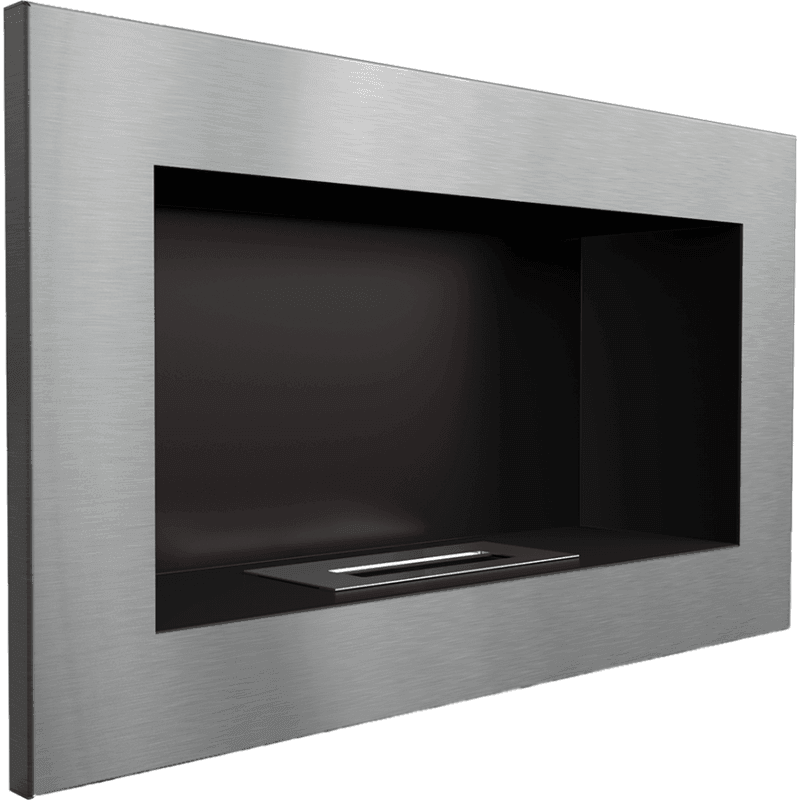 Golf Brushed Chrome Bio Fireplace