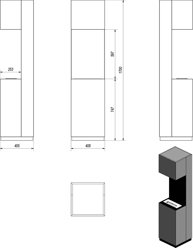 Sierra Black Bio Fireplace