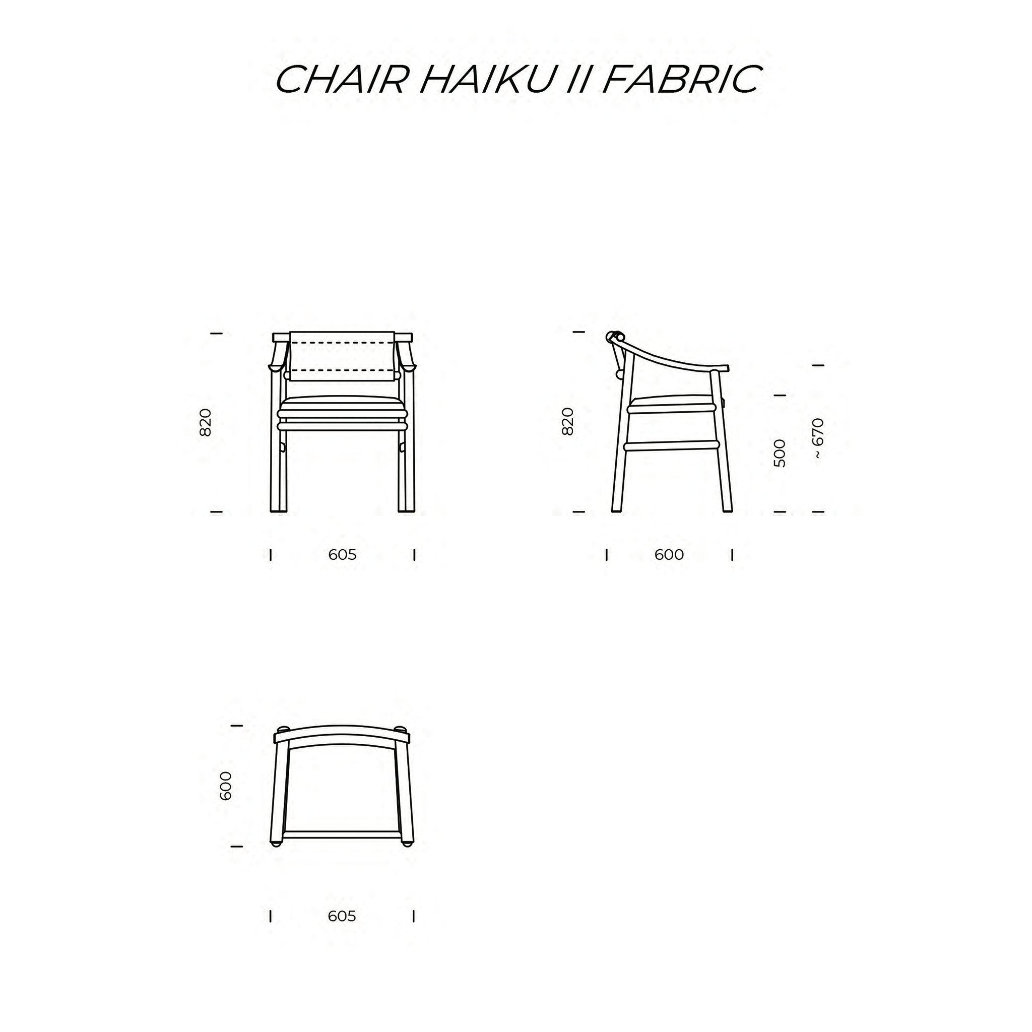 Haiku II Upholstered Chair with Armrests