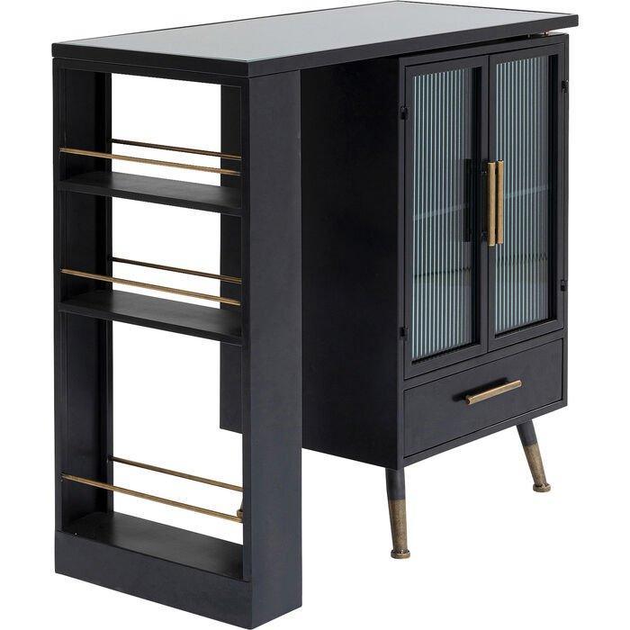 La Gomera Graphite Metal Bar Cabinet - WOO .Design
