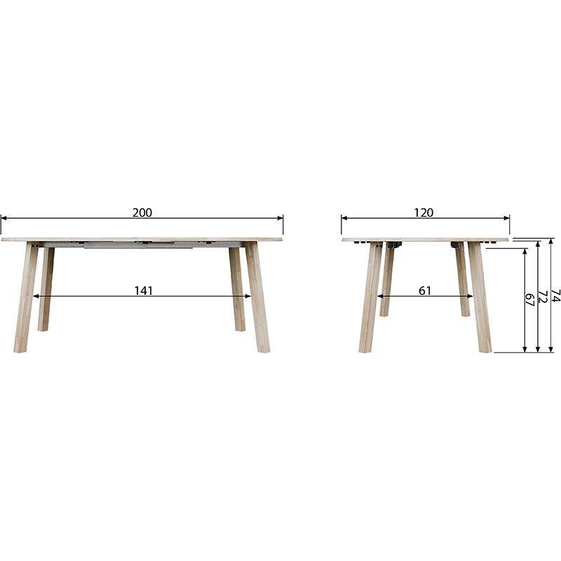 Lange Jan Oak Wood Extendable Dining Table - WOO .Design