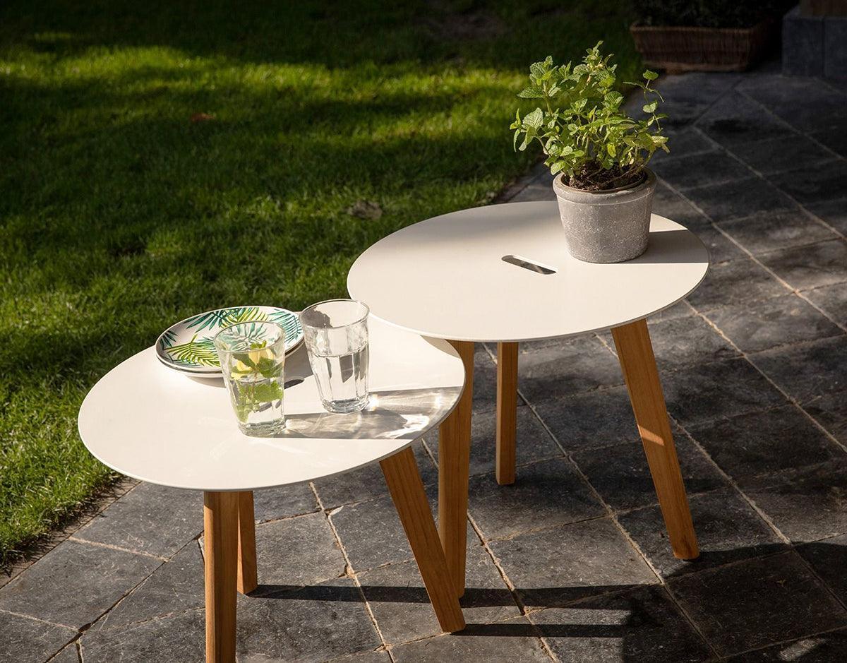 Laura Teak Wood Side Table (2/Set) - WOO .Design