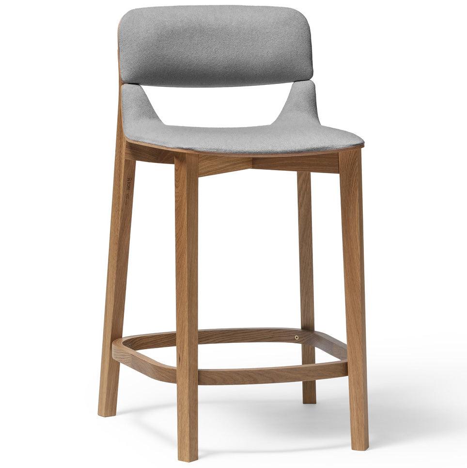 Leaf Upholstered Barstool with Backrest - WOO .Design