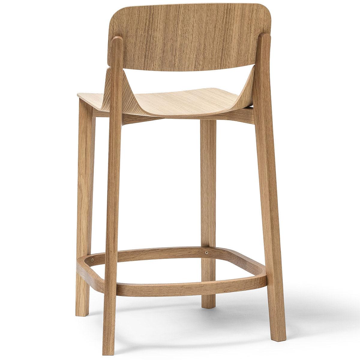 Leaf Wood Barstool with Backrest - WOO .Design