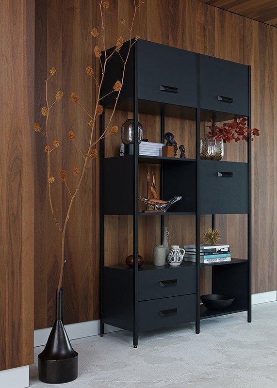 Legacy Matt Black Iron/Wood Cabinet - WOO .Design