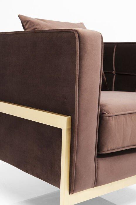 Loft Brown Velvet Armchair - WOO .Design
