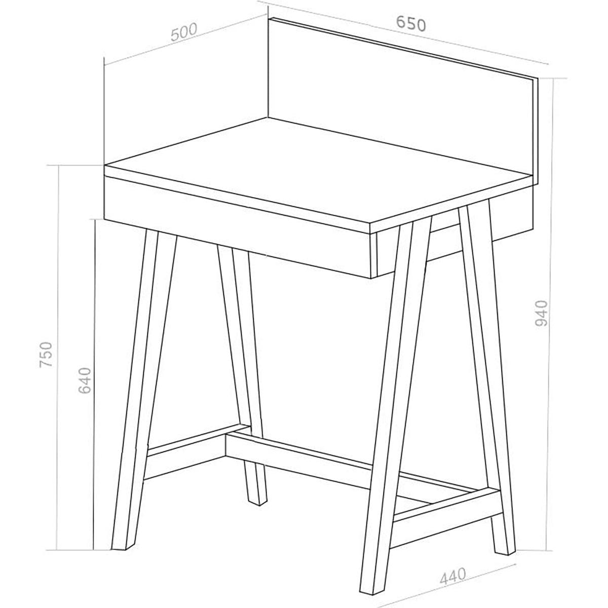 Luka Writing Desk with Drawer - WOO .Design