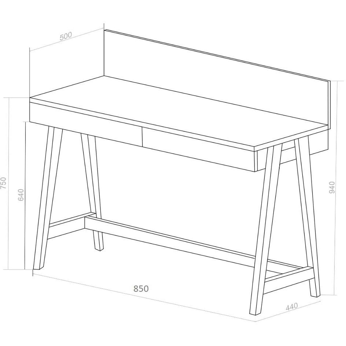 Luka Writing Desk with Drawer - WOO .Design