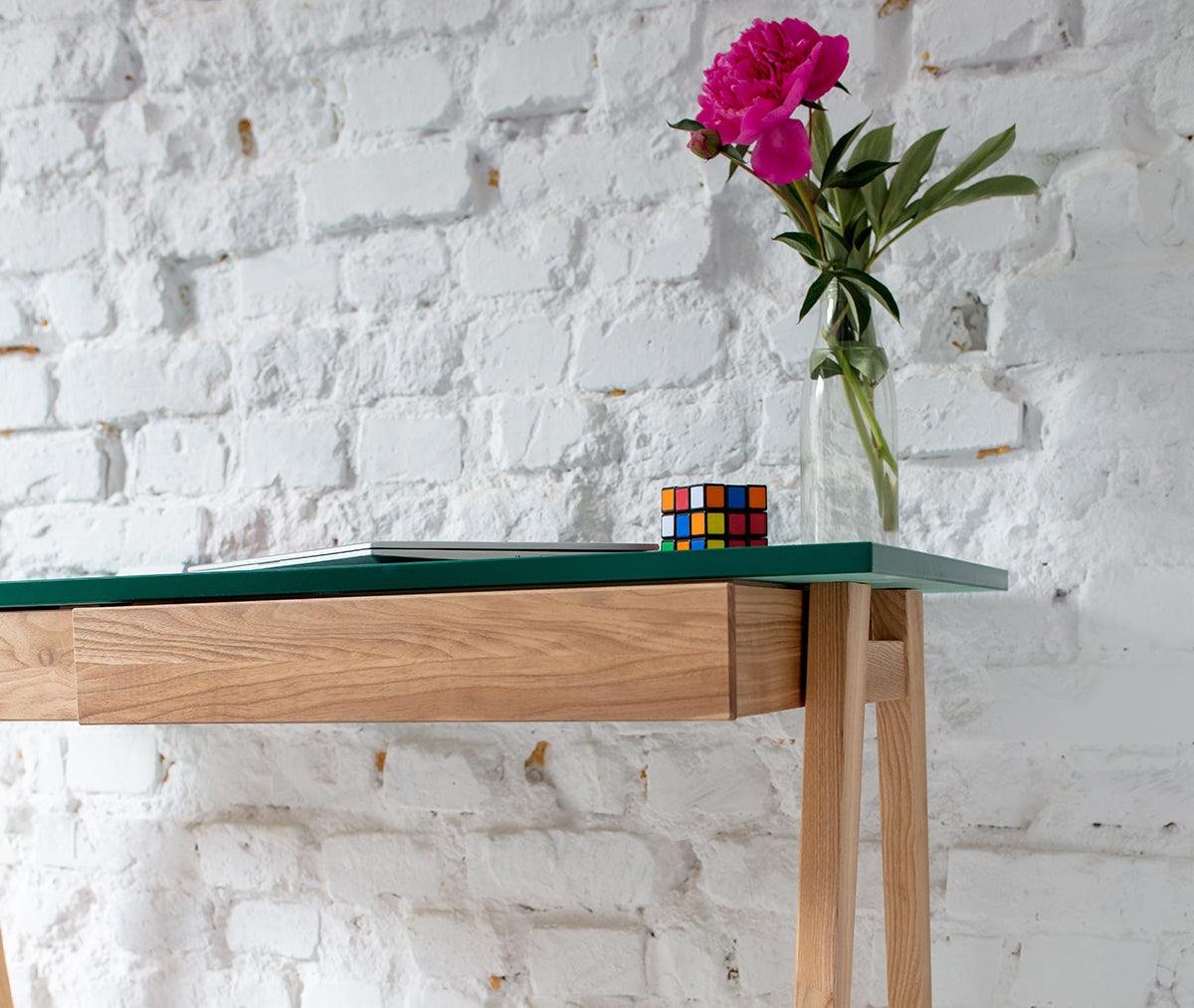 Luka Writing Desk with Drawer - WOO .Design