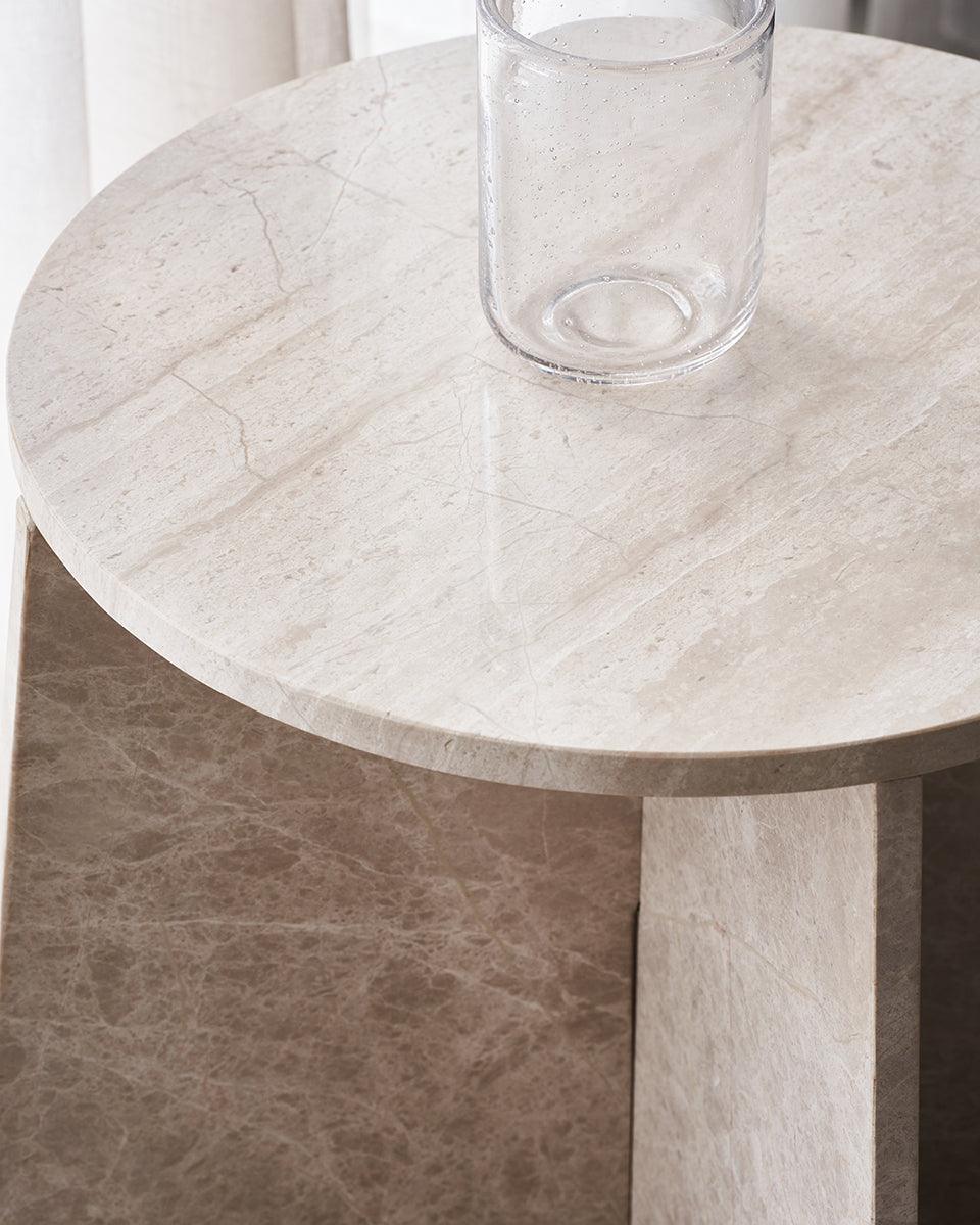 Marb Beige Side Table - WOO .Design
