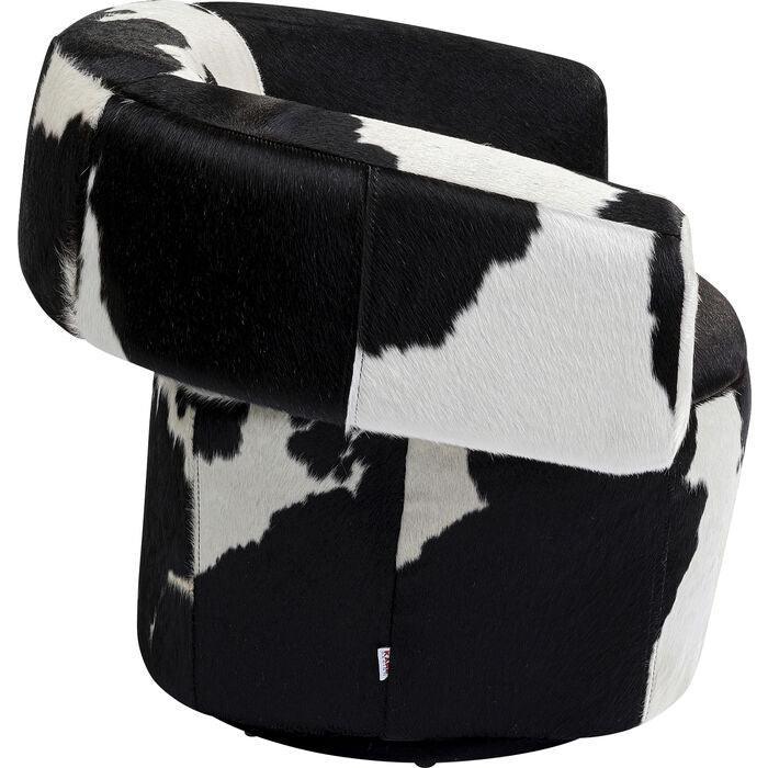 Maye Cow Leather Swivel Armchair - WOO .Design