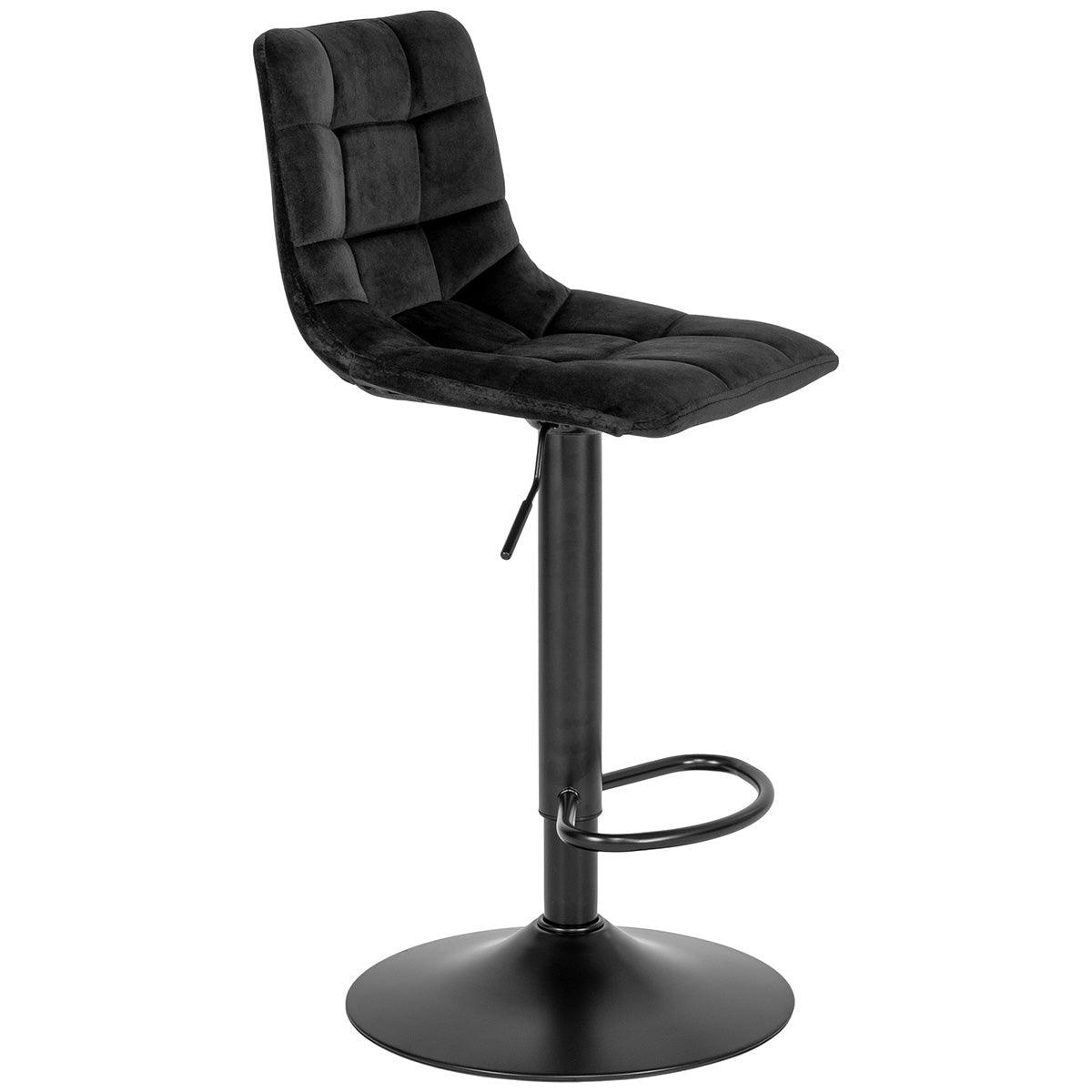 Middelfart Black Velvet Bar Chair (2/Set) - WOO .Design