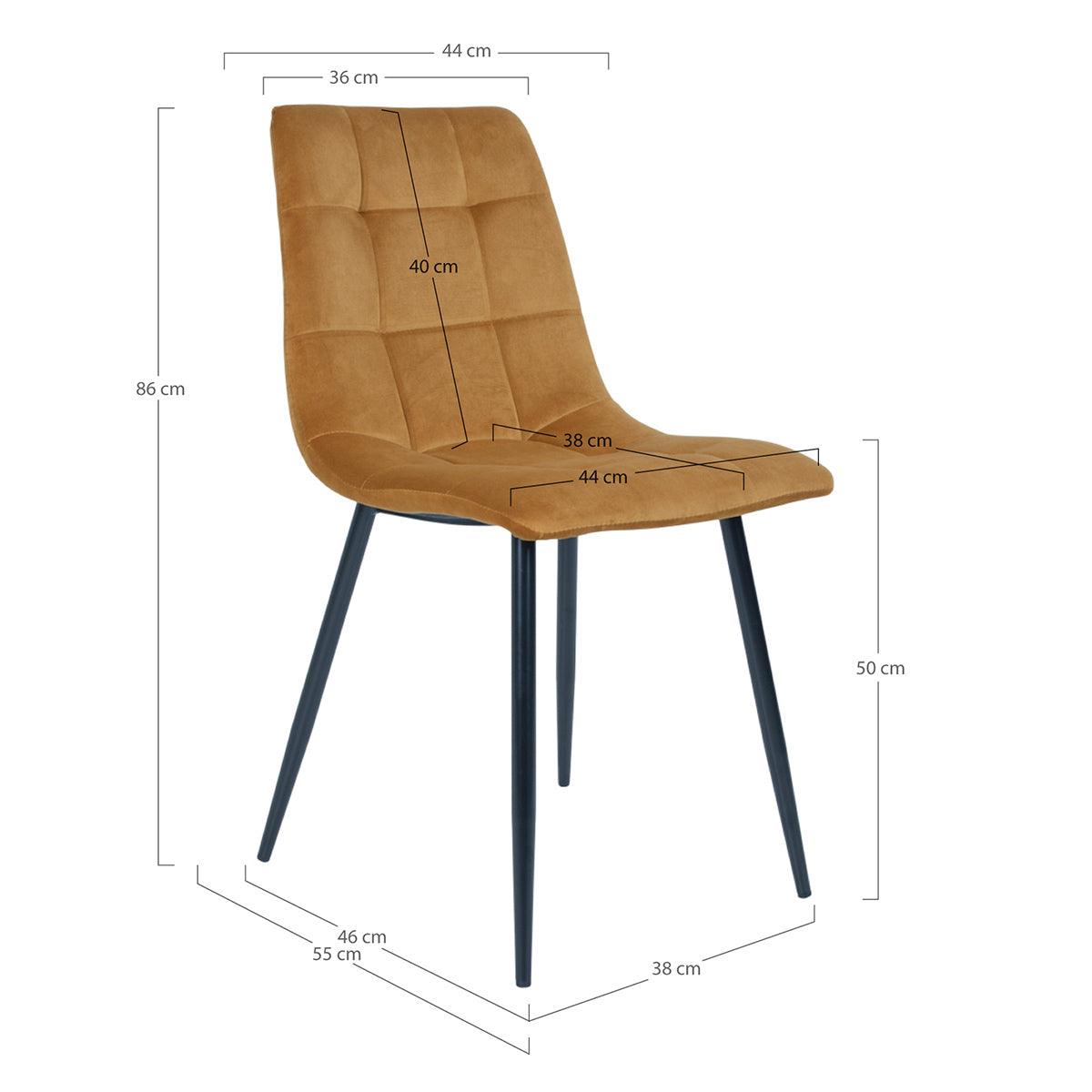 Middelfart Velvet Dining Chair (2/Set) - WOO .Design