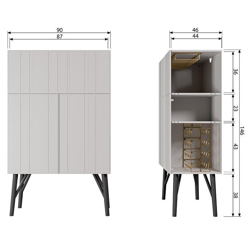 Miller Dust Pine Wood Bar Cabinet - WOO .Design