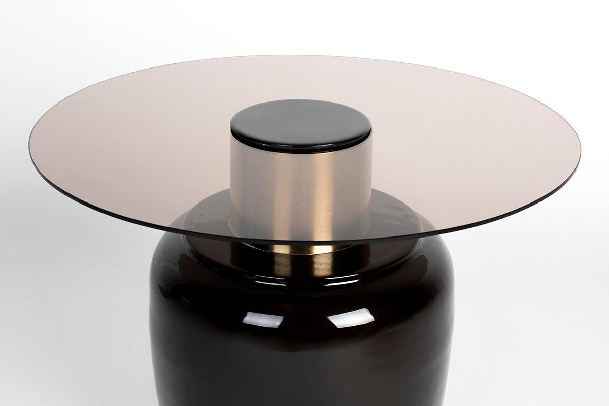 Mohra Brown Glass Side Table - WOO .Design