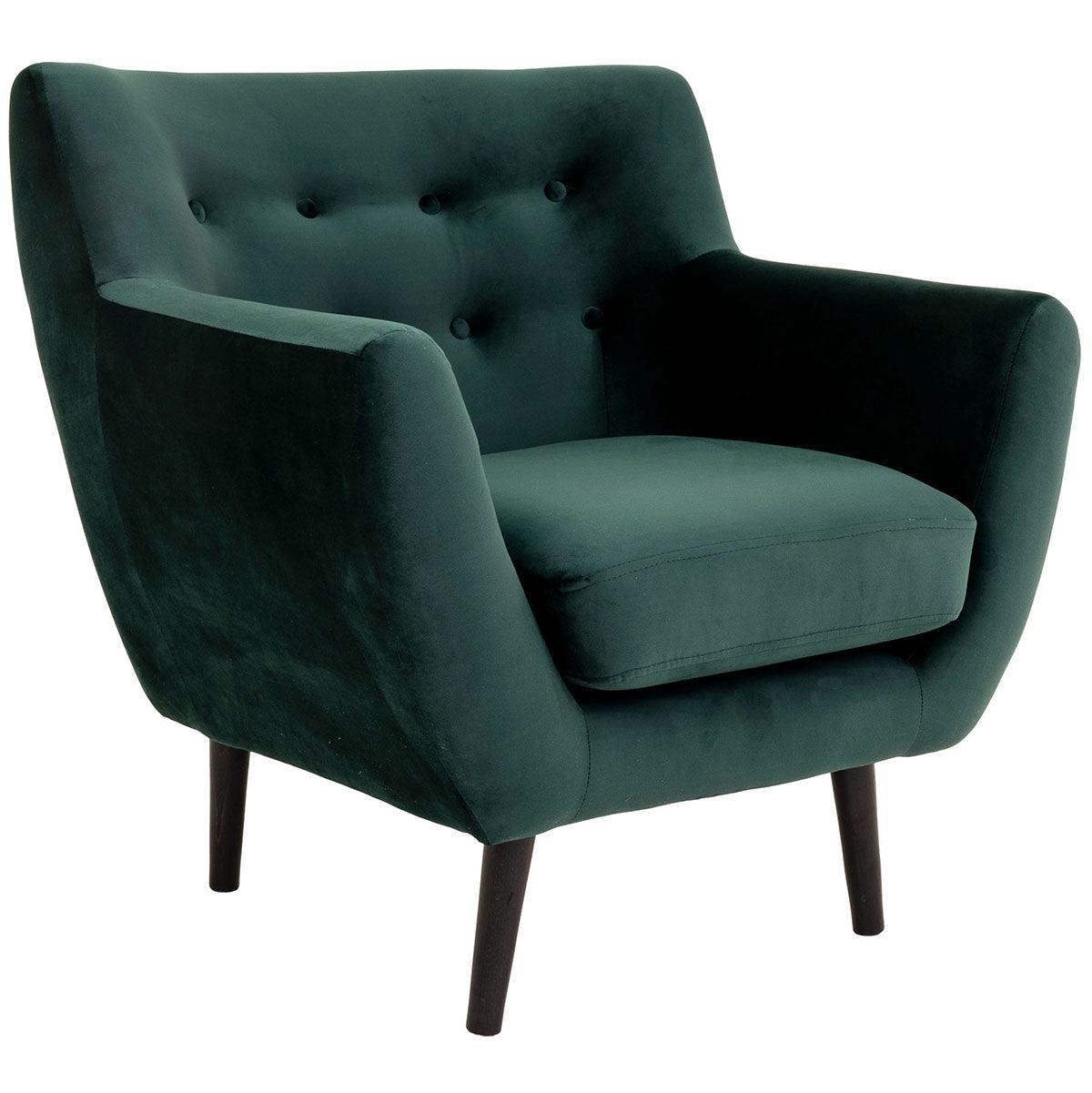 Monte Dark Green Velvet Armchair - WOO .Design