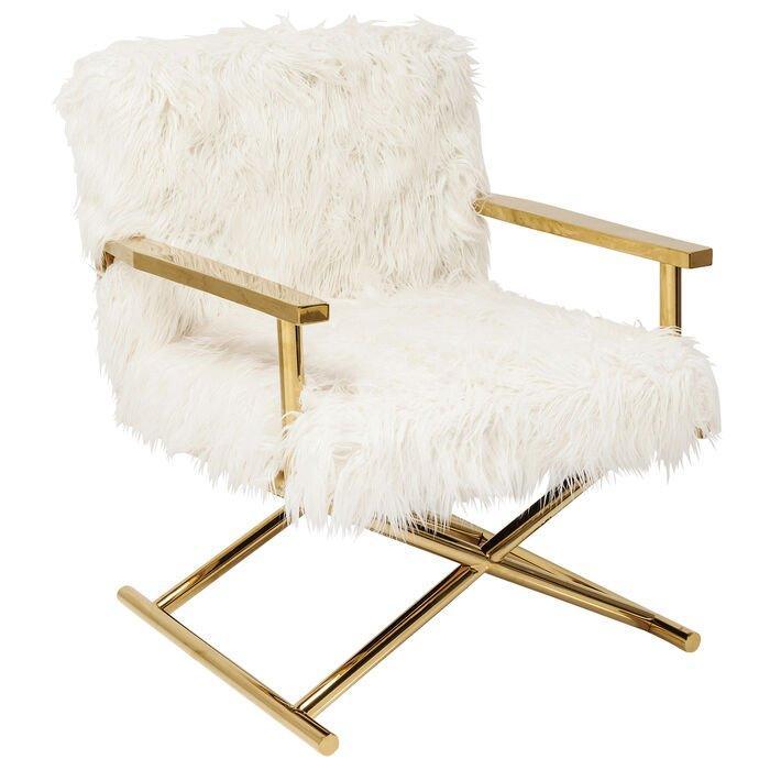 Mr. Fluffy White Faux Fur Armchair - WOO .Design