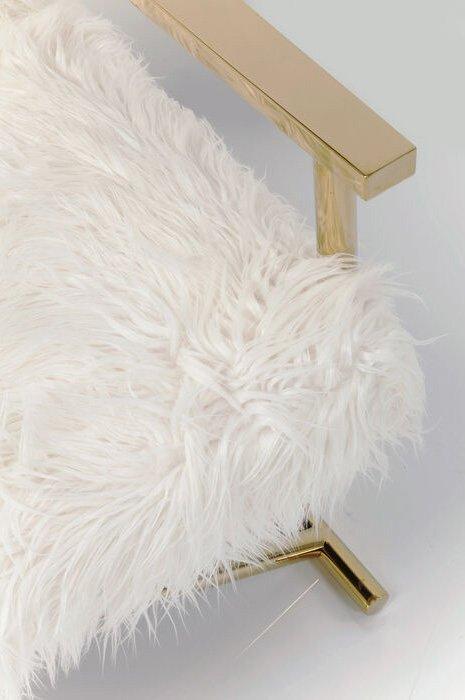 Mr. Fluffy White Faux Fur Armchair - WOO .Design
