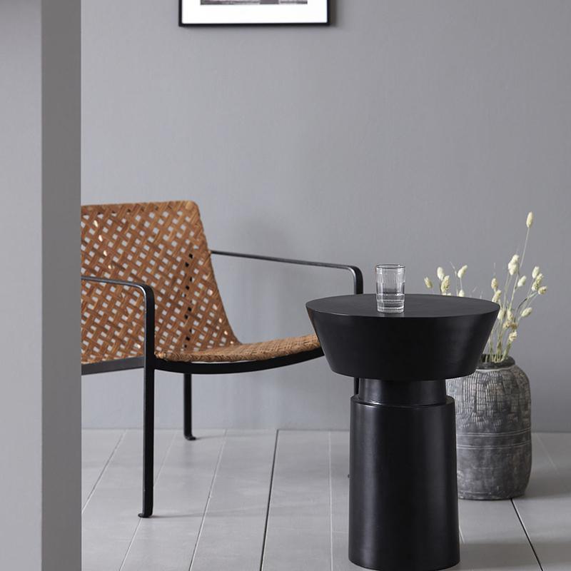 Nanded Black Antique Side Table - WOO .Design