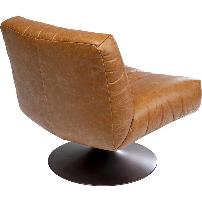 Brown round deals swivel chair