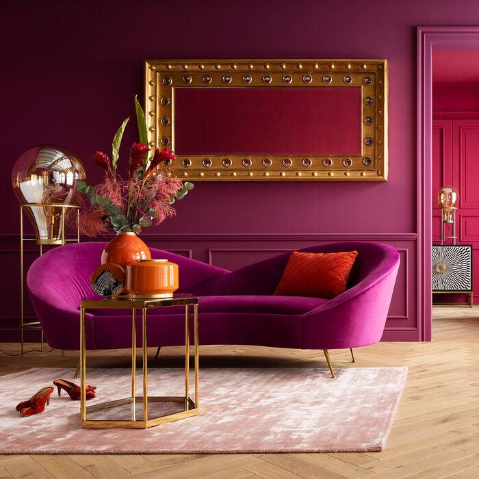 Fuchsia sofa outlet living room