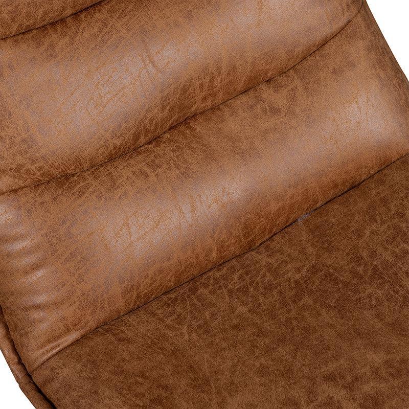Nika Cognac Leather Look Swivel Armchair - WOO .Design