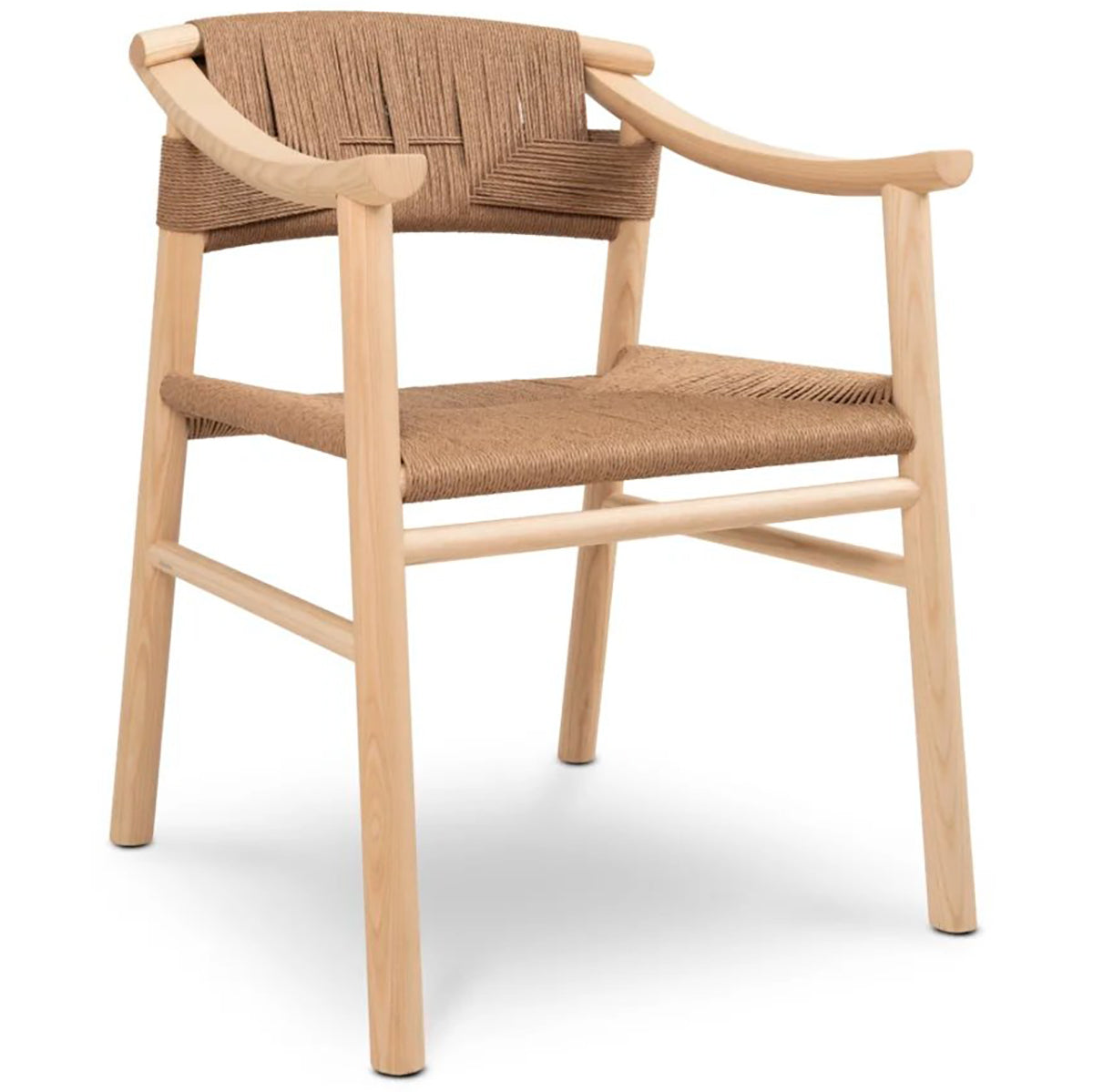 Haiku II Natural Straw Chair with Armrests