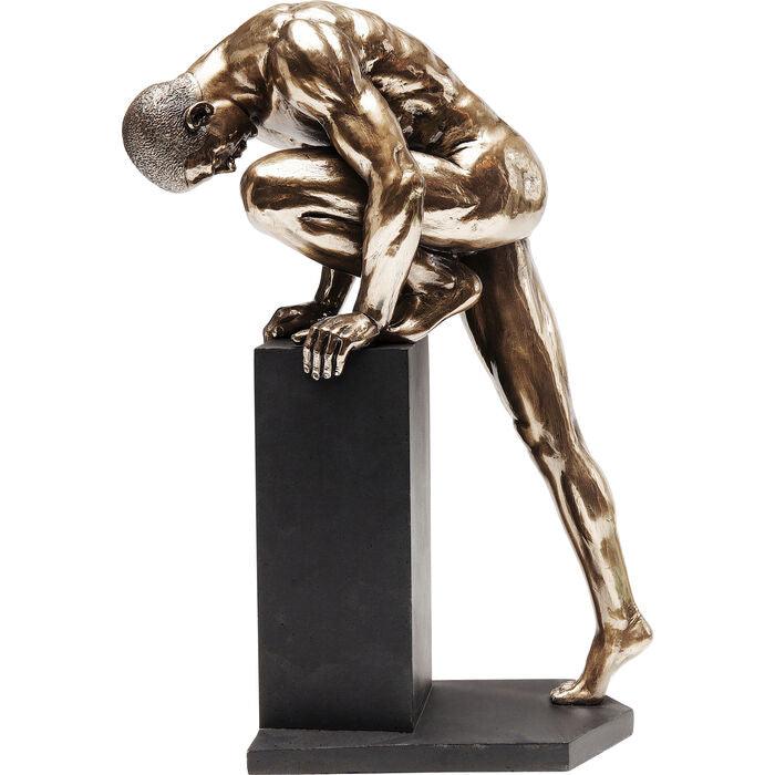 Nude Man Stand Bronze Deco Figurine - WOO .Design