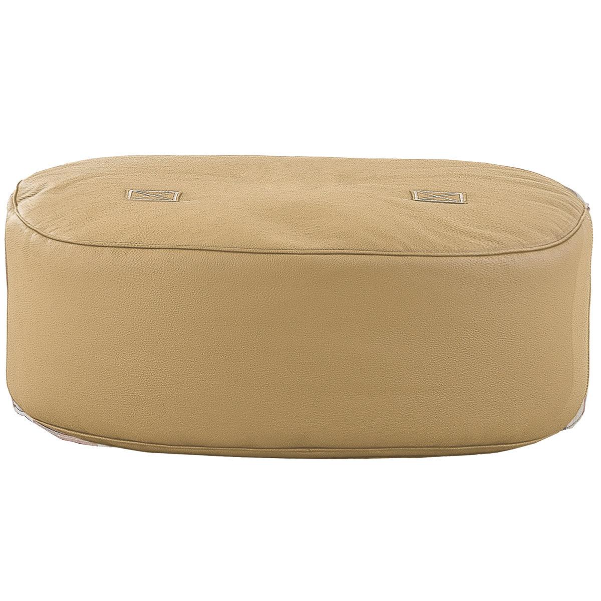 Oblong Leather Pouf - WOO .Design
