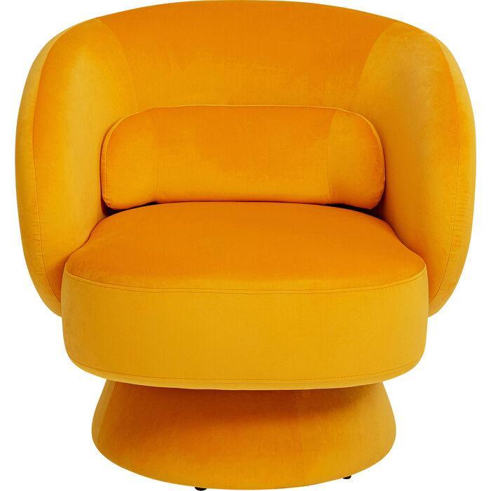 Orion Yellow Velvet Swivel Armchair - WOO .Design