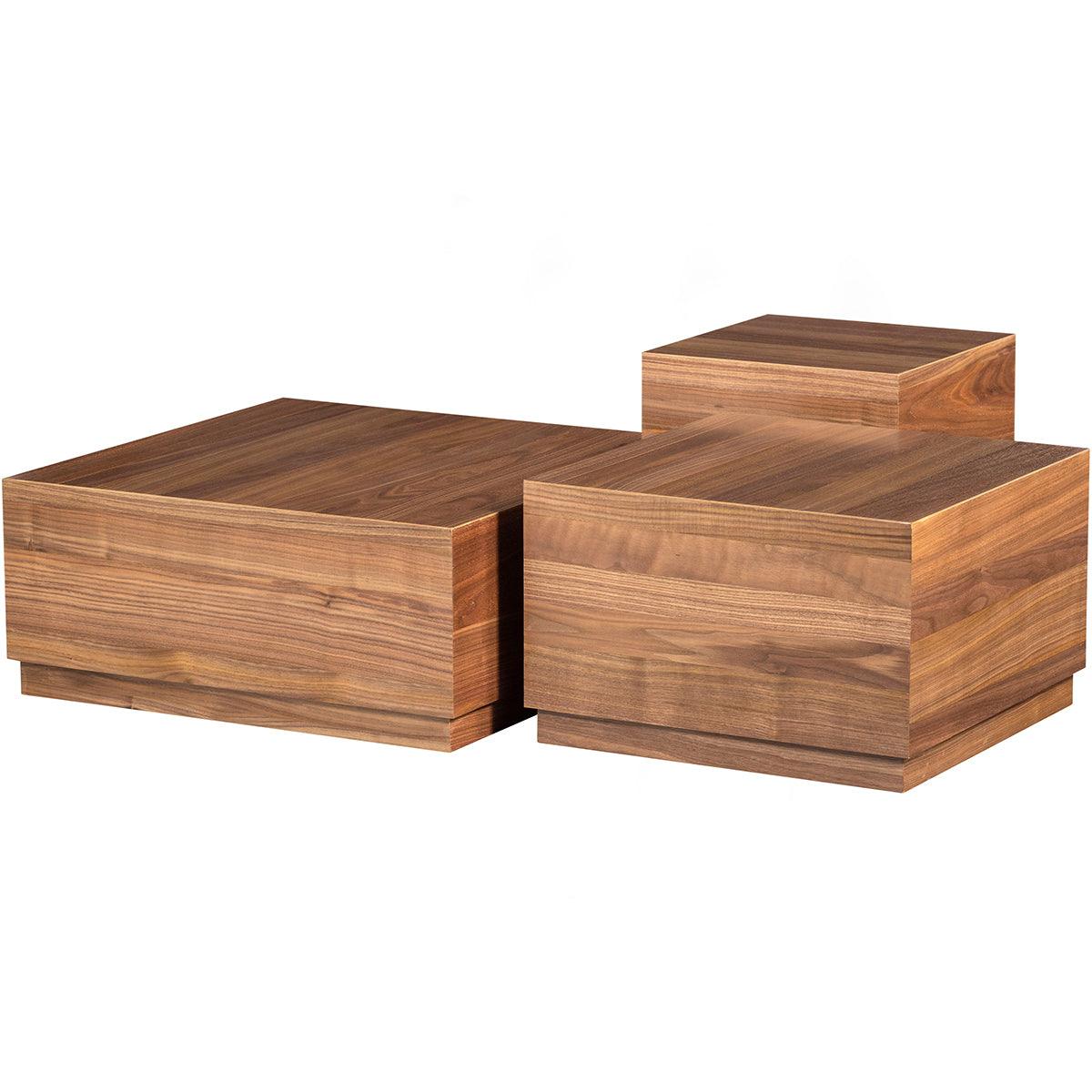Pim Walnut Wood Side Table (3/Set) - WOO .Design