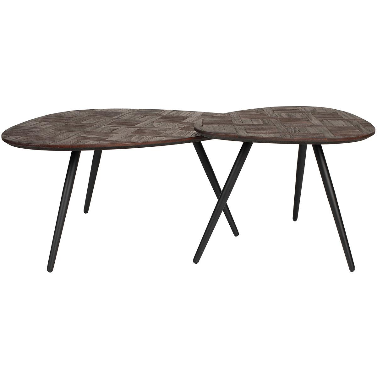Pion Brown Coffee Table (2/Set) - WOO .Design