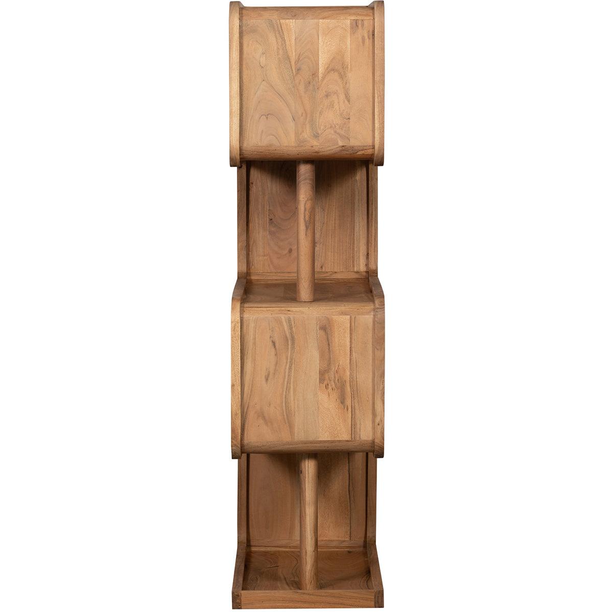 Rattle Natural Acacia Wood Open Cabinet - WOO .Design
