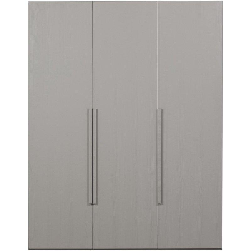 Rens Pebble Grey Long Handle 3 Door Wardrobe - WOO .Design