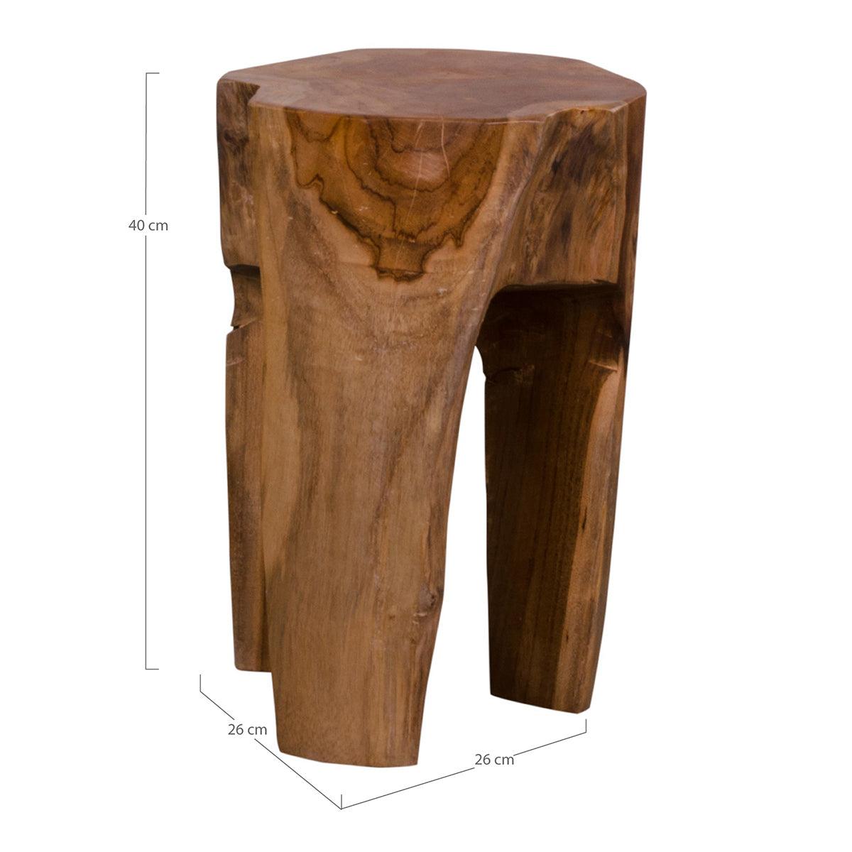 Rose Natural Teak Wood Stool - WOO .Design