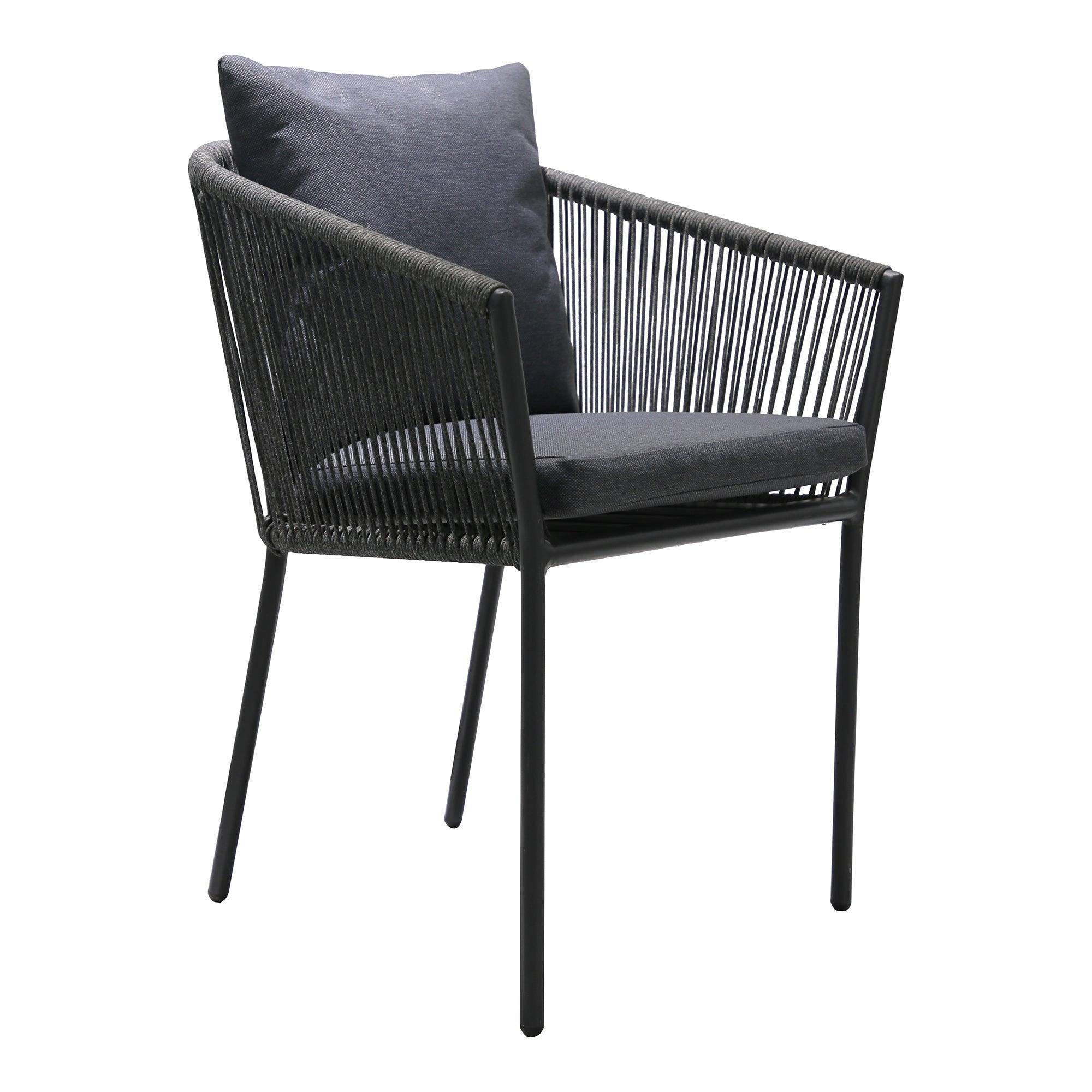 Salerno Dark Grey/Black Dining Chair (4/Set) - WOO .Design