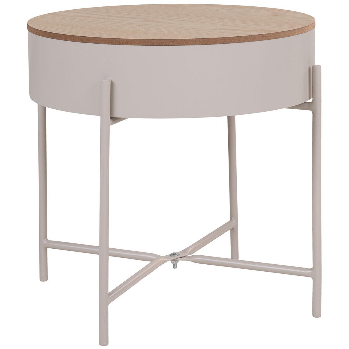 Sisco Beige/Light Grey Side Table - WOO .Design