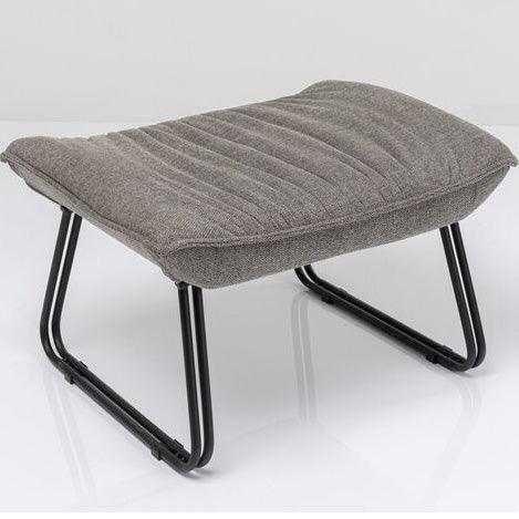 Snuggle Grey Armchair with Stool - WOO .Design