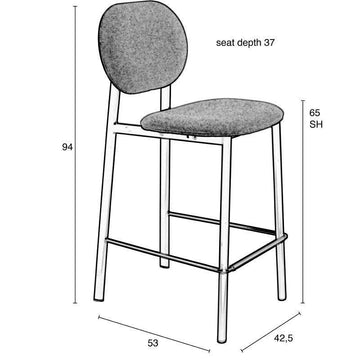 Spike Counter Stool by Zuiver