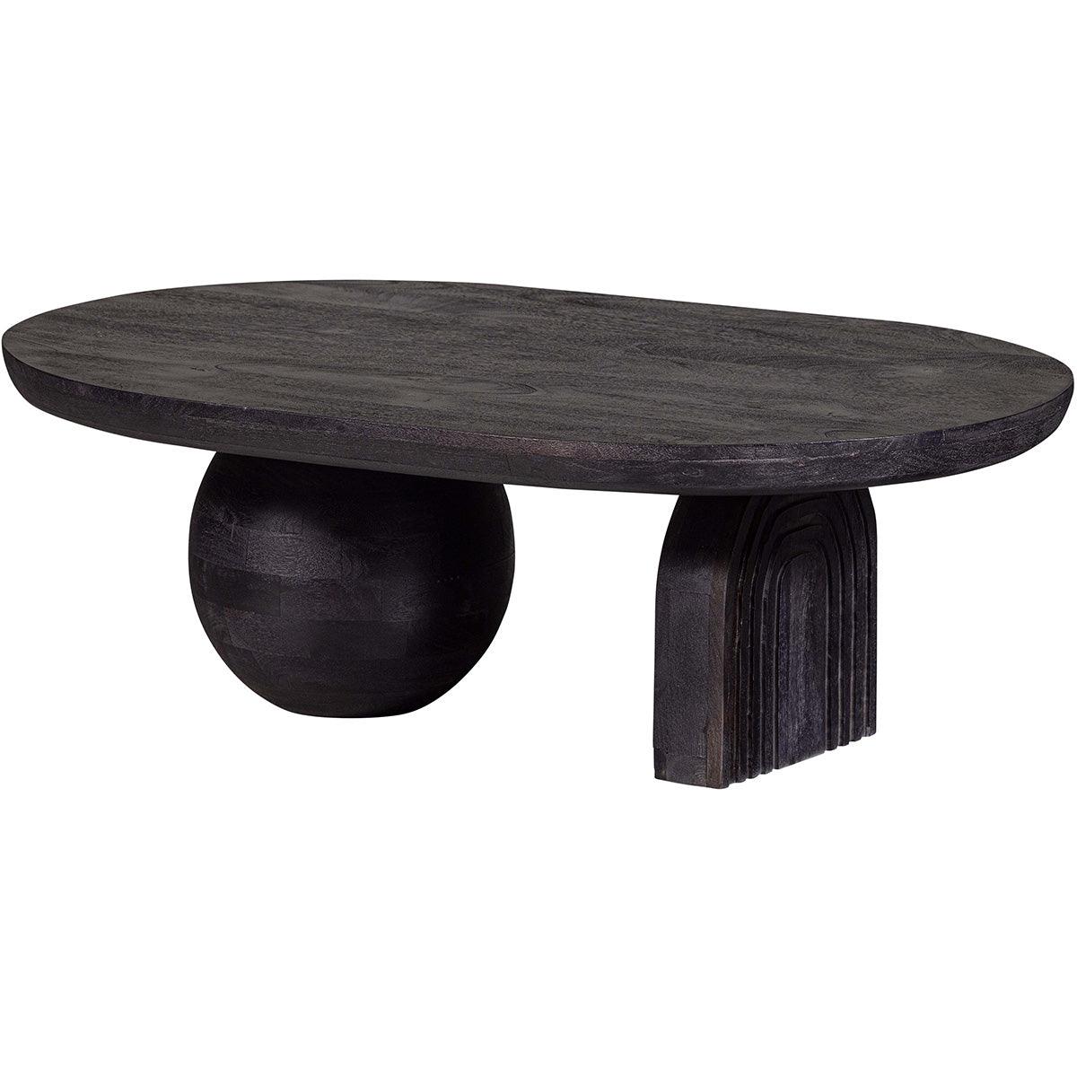 Black mango store wood coffee table