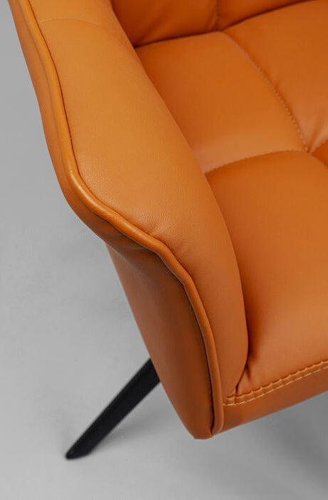 Thinktank Cognac Swivel Chair with Armrest - WOO .Design