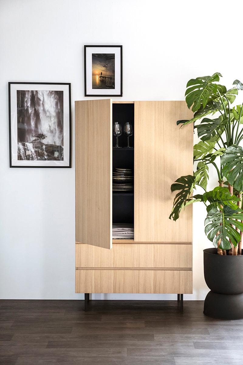 Thomas Oak Wood Low Cabinet - WOO .Design