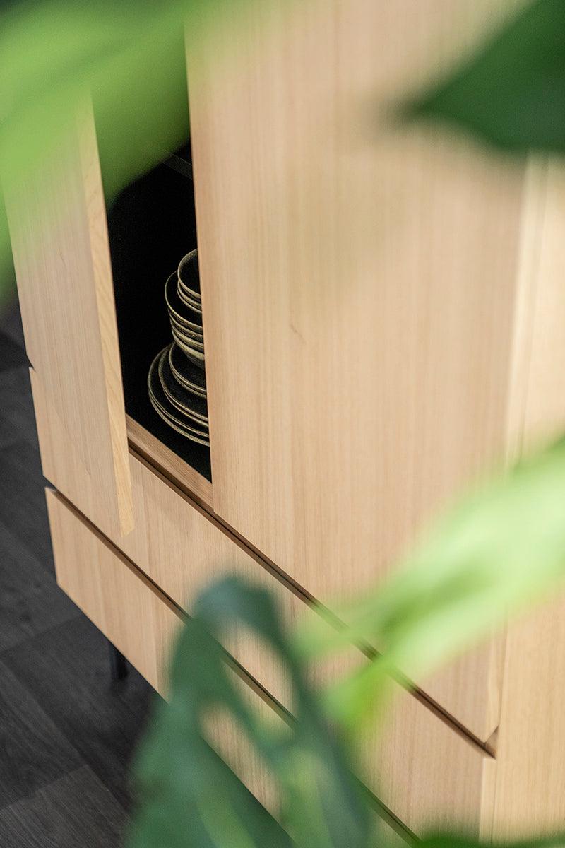 Thomas Oak Wood Low Cabinet - WOO .Design