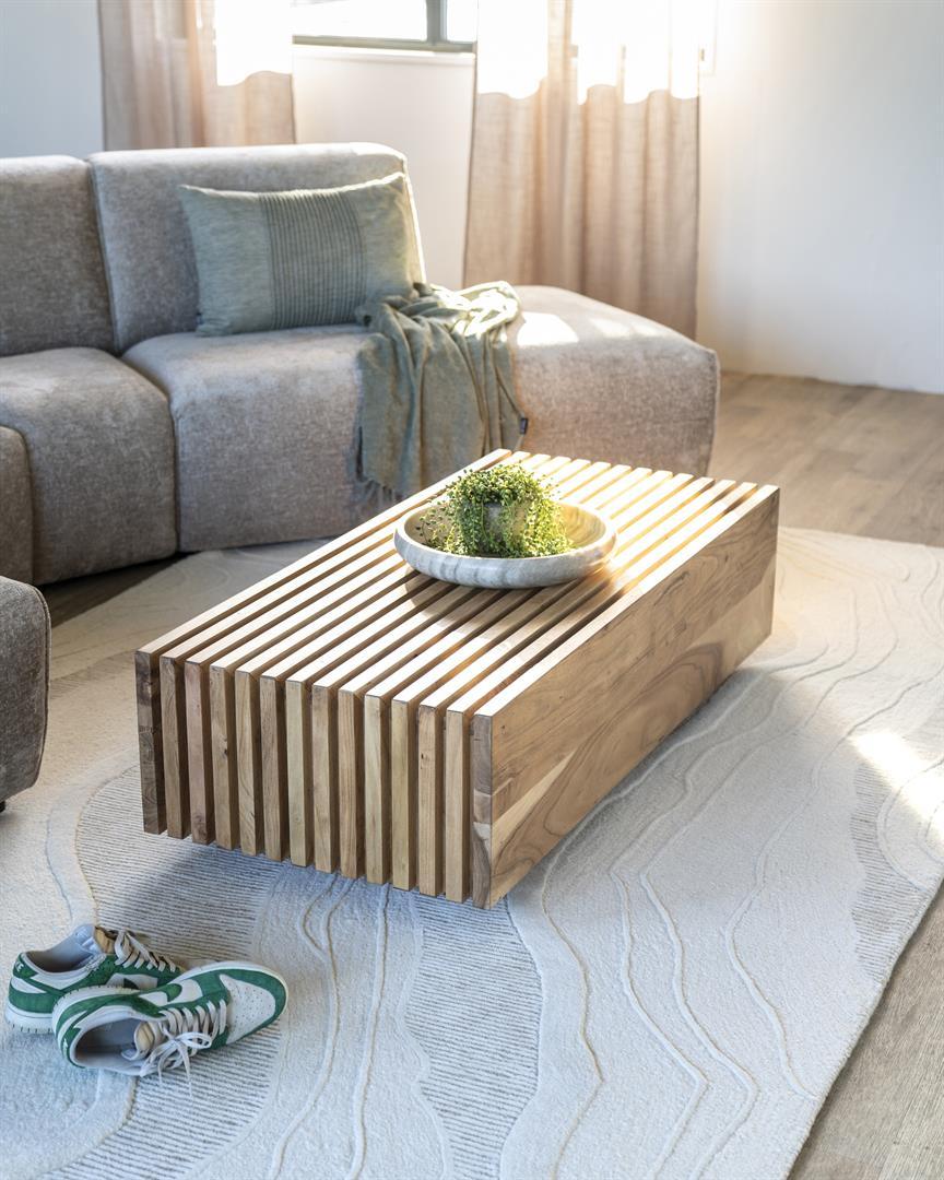 Tom Mango Wood Rectangular Coffee Table - WOO .Design