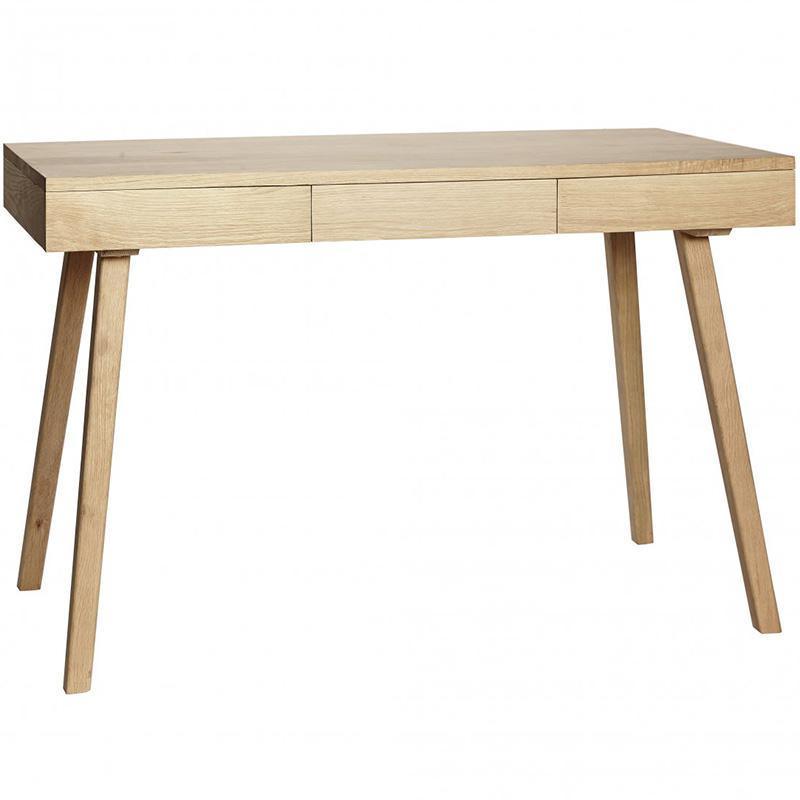 Tripple Natural Oak Desk - WOO .Design